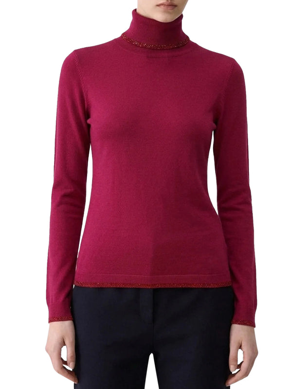 LIU.JO WHITE Dolcevita Con Profili Lurex Liu Jo - Scarlet