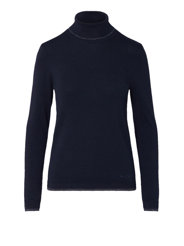 LIU.JO WHITE Dolcevita Con Profili Lurex Liu Jo - Blu Scuro