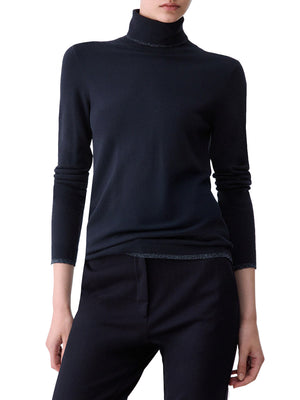 LIU.JO WHITE Dolcevita Con Profili Lurex Liu Jo - Blu Scuro