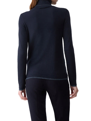 LIU.JO WHITE Dolcevita Con Profili Lurex Liu Jo - Blu Scuro