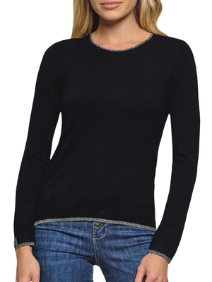 LIU.JO WHITE Maglia Con Profili Lurex Liu Jo - Nero