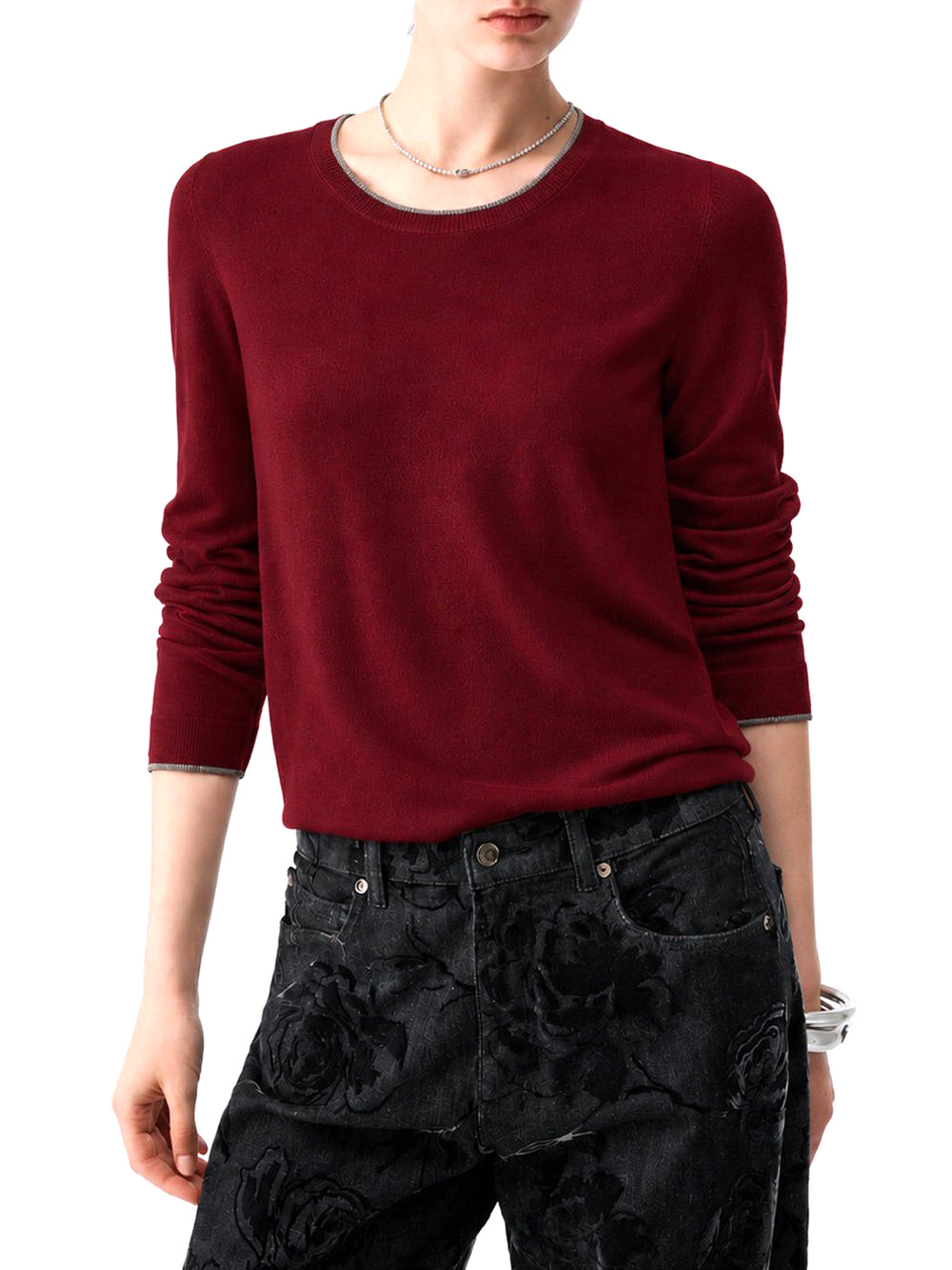 Liu Jo Maglia Con Profili Lurex Liu Jo - Scarlet