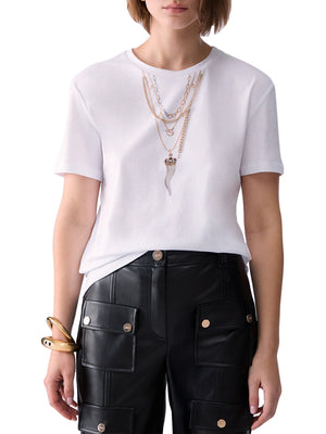 LIU.JO WHITE T-Shirt Liu Jo Stampa Bianco