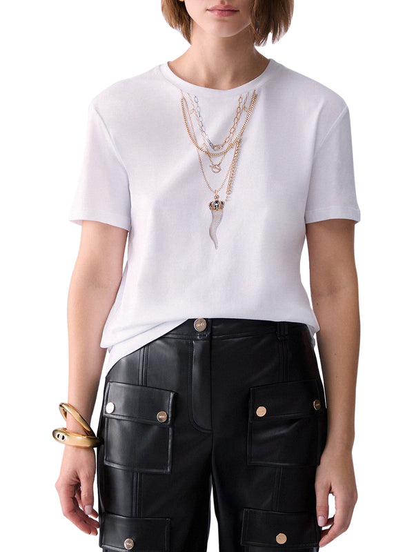 LIU.JO WHITE T-Shirt Liu Jo Stampa Bianco