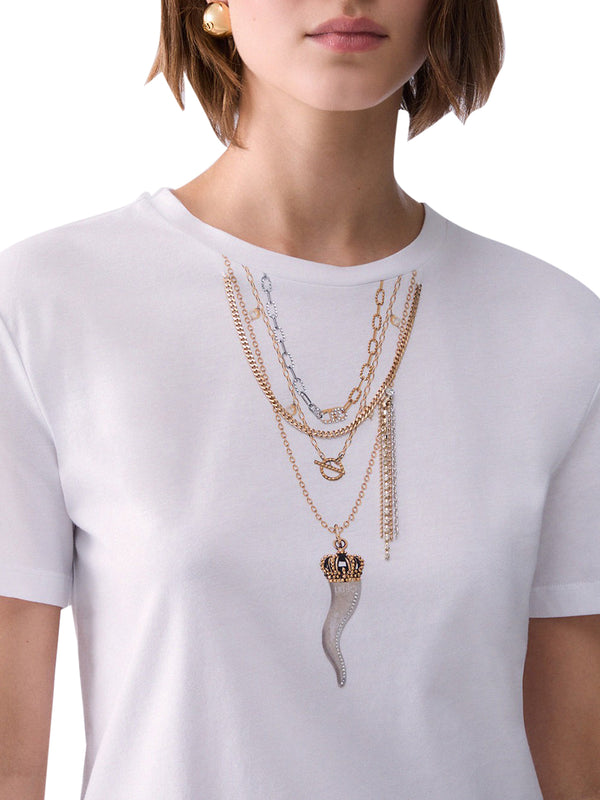 LIU.JO WHITE T-Shirt Liu Jo Stampa Bianco