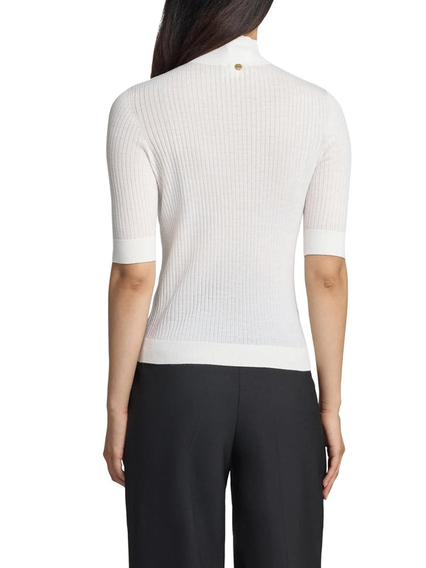 LIU.JO WHITE Maglia In Lana Con Strass Liu Jo - Bianco