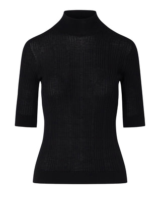 LIU.JO WHITE Maglia Liu Jo In Lana Con Strass Nero
