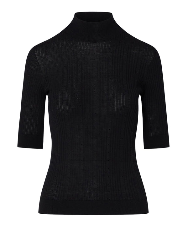 LIU.JO WHITE Maglia Liu Jo In Lana Con Strass Nero