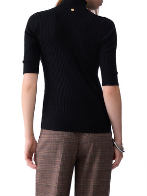 LIU.JO WHITE Maglia Liu Jo In Lana Con Strass Nero