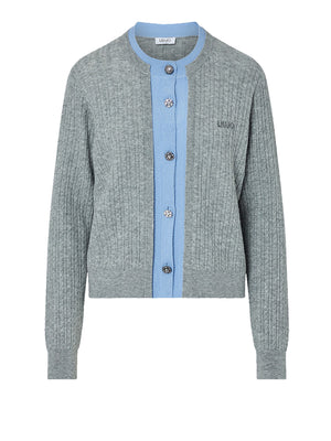 LIU.JO WHITE Cardigan Con Bottoni Gioiello Liu Jo - Grigio
