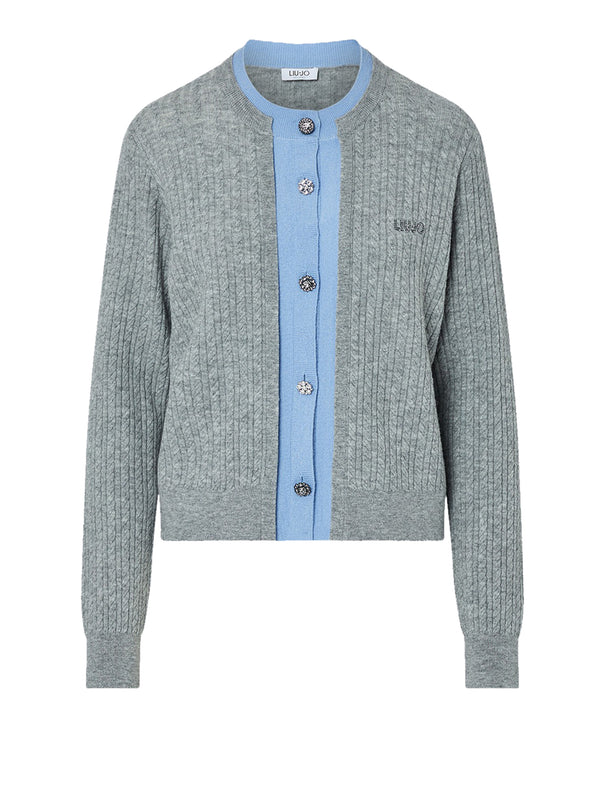 LIU.JO WHITE Cardigan Con Bottoni Gioiello Liu Jo - Grigio