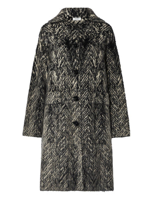 Liu Jo Cappotto Jacquard in Maglia Spazzolata Liu Jo - Grigio Spazzolato