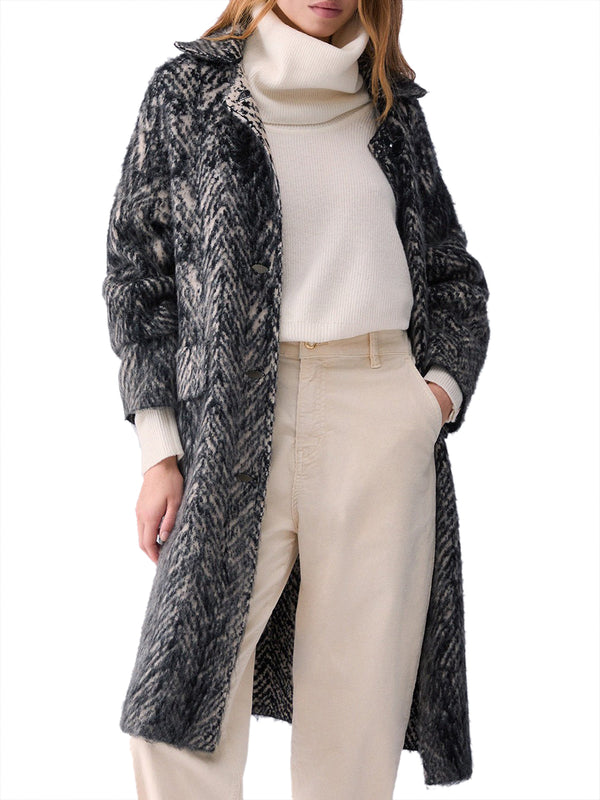 Liu Jo Cappotto Jacquard in Maglia Spazzolata Liu Jo - Grigio Spazzolato
