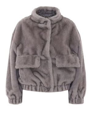 LIU.JO WHITE Cappotto Corto In Ecopelliccia Liu Jo - Grigio