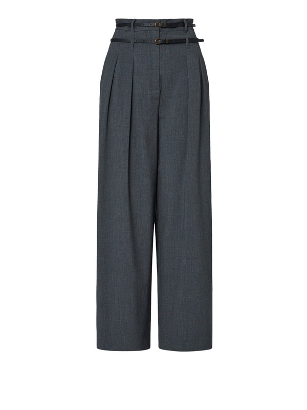 LIU.JO WHITE Pantaloni Flare In Flanella Liu Jo - Grigio Scuro