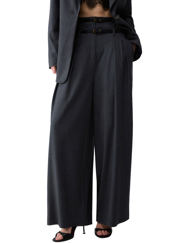 LIU.JO WHITE Pantaloni Flare In Flanella Liu Jo - Grigio Scuro