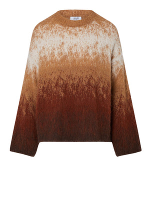 LIU.JO WHITE Maglia Jacquard In Lana Spazzolata Liu Jo - Cammello