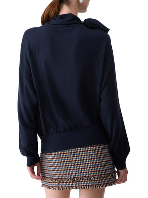 LIU.JO WHITE Maglia In Lana Con Fiocco Liu Jo - Blu Notte
