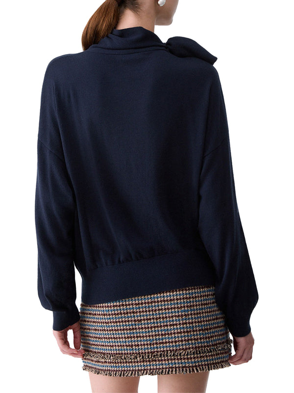 LIU.JO WHITE Maglia In Lana Con Fiocco Liu Jo - Blu Notte