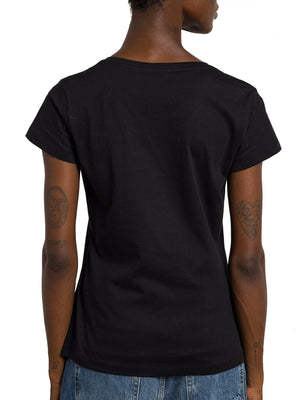 LIU.JO WHITE T-Shirt Liu Jo Strass Frontale Nero
