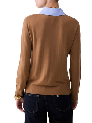 LIU.JO WHITE Maglia Con Dettaglio Popeline Liu Jo - Cocoa/Pop Dusk