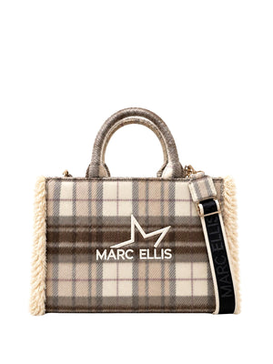 MARC ELLIS Borsa a Mano Buby Plaid L Marc Ellis - Beige Scuro