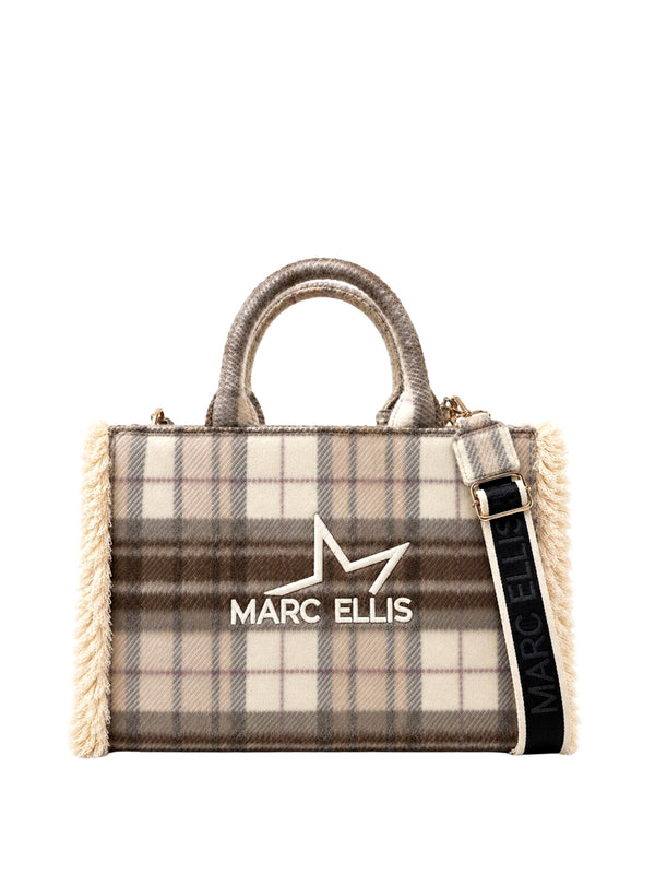 MARC ELLIS Borsa a Mano Buby Plaid L Marc Ellis - Beige Scuro