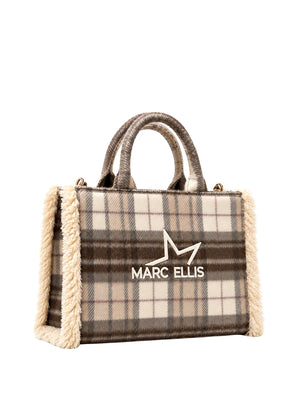 MARC ELLIS Borsa a Mano Buby Plaid L Marc Ellis - Beige Scuro