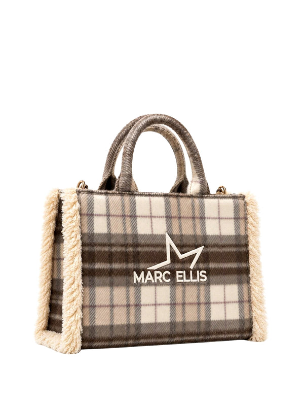 MARC ELLIS Borsa a Mano Buby Plaid L Marc Ellis - Beige Scuro