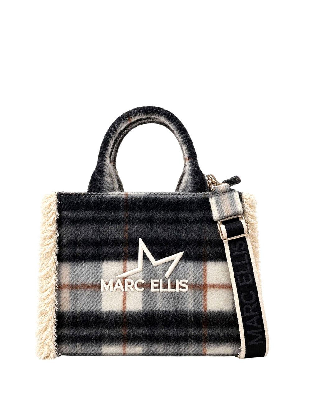 MARC ELLIS Borsa a Mano Buby Plaid M Marc Ellis - Nero