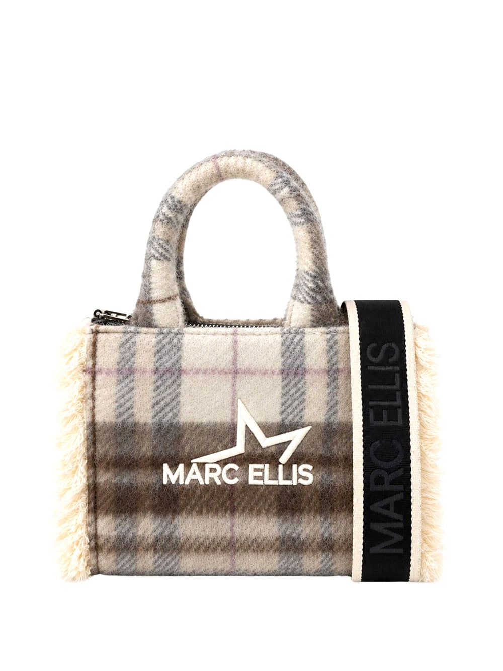MARC ELLIS Borsa a Mano Buby Plaid S Marc Ellis - Beige Scuro