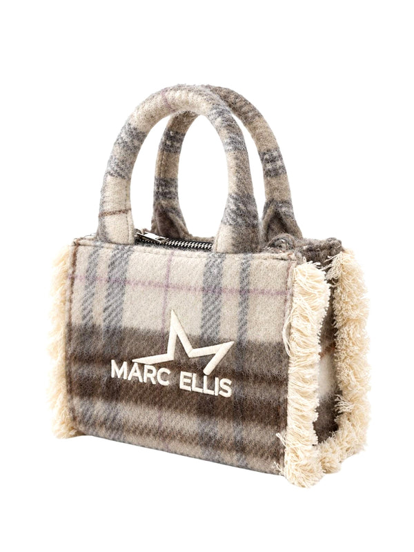 MARC ELLIS Borsa a Mano Buby Plaid S Marc Ellis - Beige Scuro