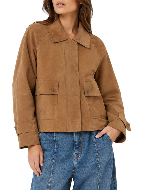 MAXMARA WEEKEND 1USCITA Giacca MaxMara In Morbido Suede - Nocciola