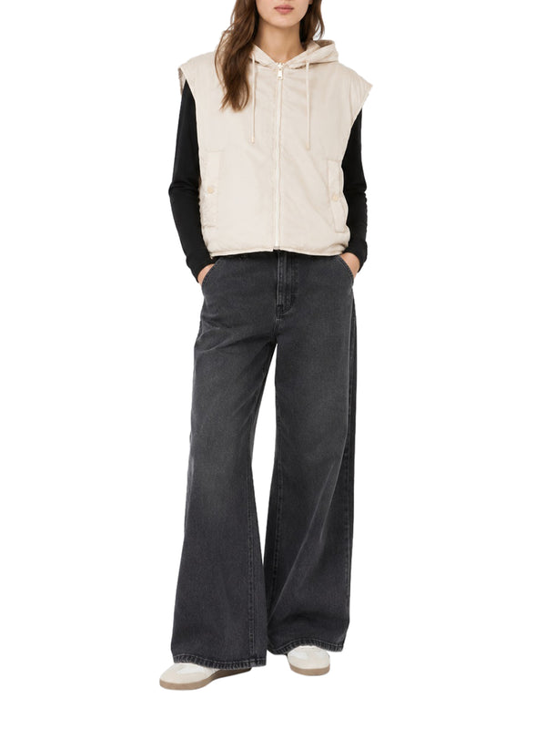 MAXMARA WEEKEND 1USCITA Smanicato MaxMara Imbottito Reversibile In Tela Antigoccia - Avorio