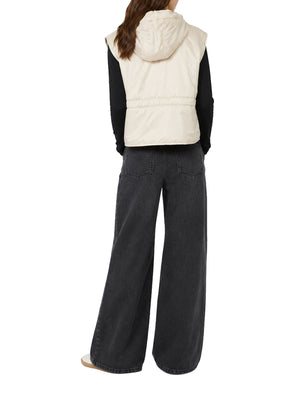 MAXMARA WEEKEND 1USCITA Smanicato MaxMara Imbottito Reversibile In Tela Antigoccia - Avorio