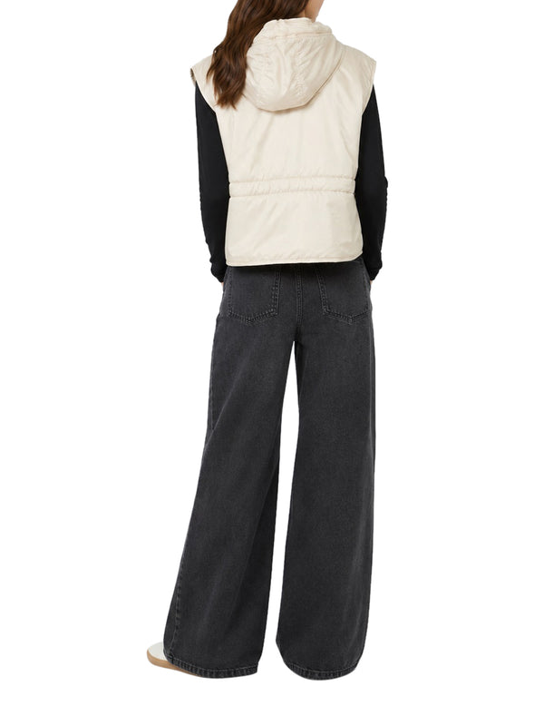 MAXMARA WEEKEND 1USCITA Smanicato MaxMara Imbottito Reversibile In Tela Antigoccia - Avorio