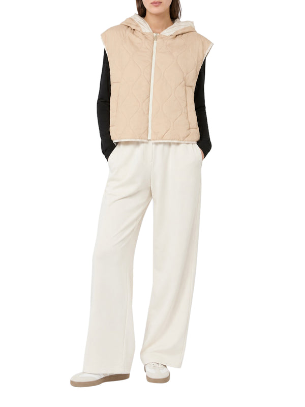 MAXMARA WEEKEND 1USCITA Smanicato MaxMara Imbottito Reversibile In Tela Antigoccia - Avorio