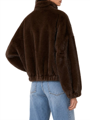 MAXMARA WEEKEND 1USCITA Giacca MaxMara Corta Dalla Texture Soffice - Marrone