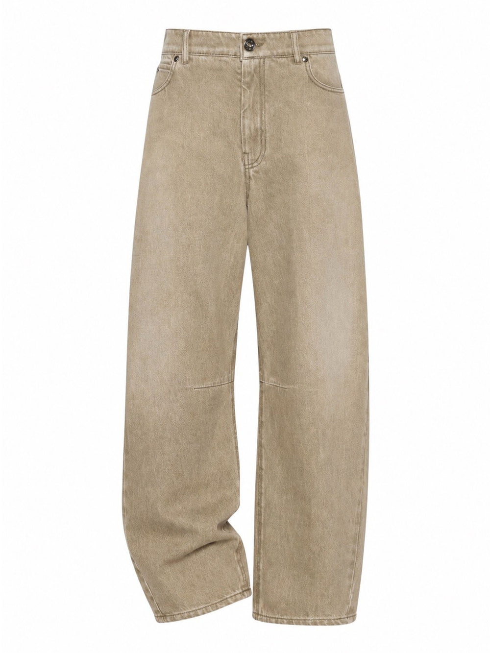 Max Mara Weekend Jeans MaxMara Barrel Leg In Denim Effetto Used - Beige