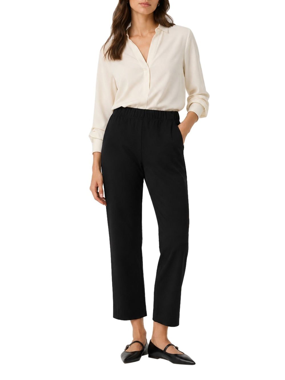Max Mara Weekend Pantalone MaxMara In Jersey Milano Nero