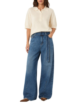 MAXMARA WEEKEND 1USCITA Jeans MaxMara Ampio In Denim Di Cotone - Blu