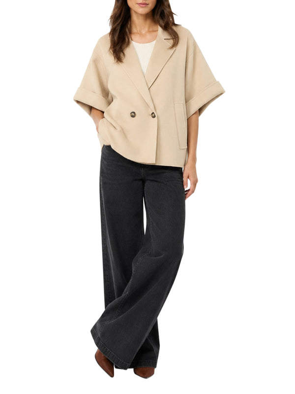 MAXMARA WEEKEND 1USCITA MaxMara Cappotto Corto In Drap Di Lana - Sabbia