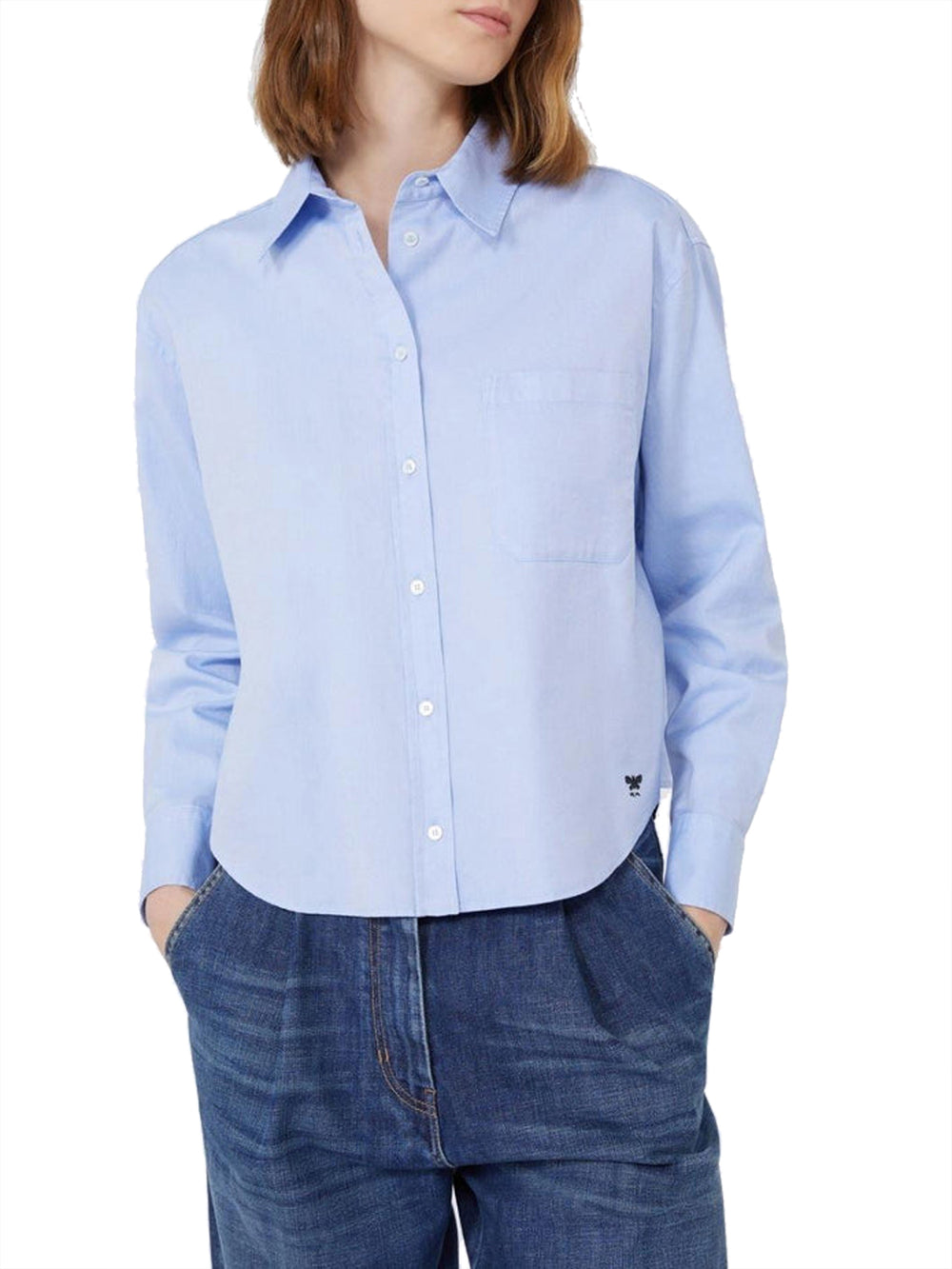 MAXMARA WEEKEND 1USCITA Camicia In Tinta Unita Max Mara Azzurro