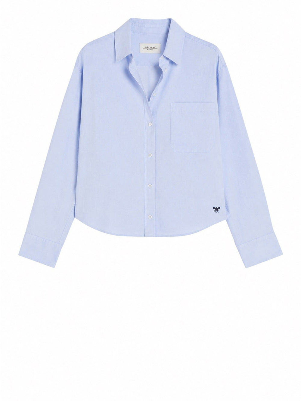 Max Mara Weekend Camicia In Tinta Unita Max Mara Azzurro