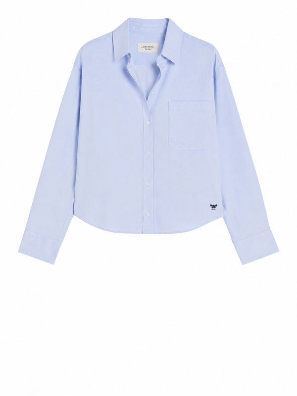 Max Mara Weekend Camicia In Tinta Unita Max Mara Azzurro