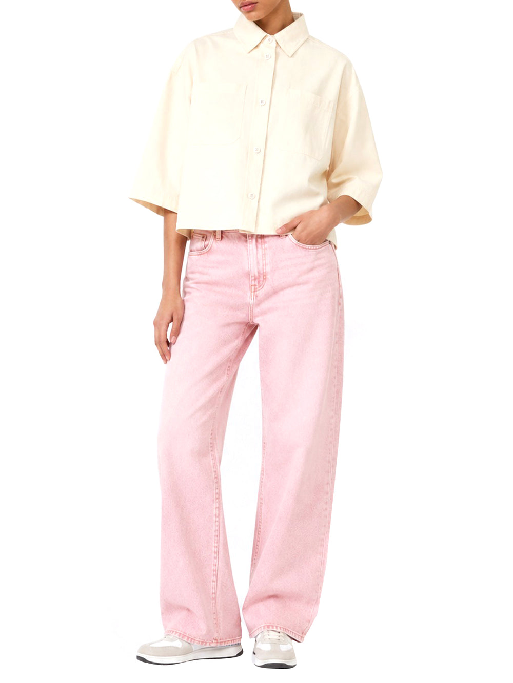 MAXMARA WEEKEND 1USCITA MaxMara Giacca Crop In Cotone Lavato - Ecru
