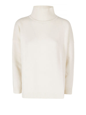 MAXMARA WEEKEND 2USCITA Maglione A Collo Alto In Lana MaxMara Weekend - Avorio