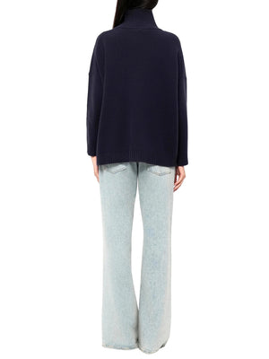 MAXMARA WEEKEND 2USCITA Maglione A Collo Alto In Lana MaxMara Weekend - Blu