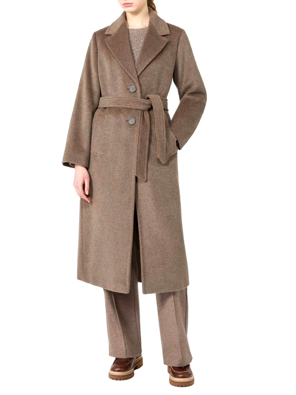 MAXMARA WEEKEND 2USCITA Cappotto Lungo In Orsetto Di Lana E Alpaca MaxMara Weekend - Marron Glace'