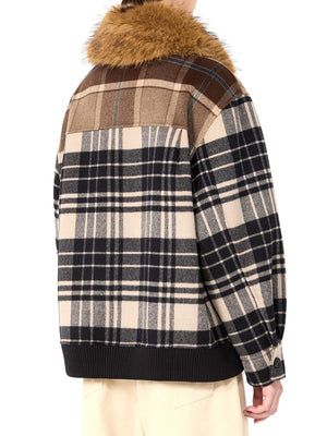 MAXMARA WEEKEND 2USCITA Bomber Divina In Drap Di Lana Check MaxMara Weekend - Marrone